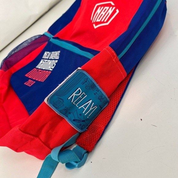 New Balance Relay Event Backpack Red Blue Youth Kids School Bag - Picture 9 of 9